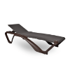 Wenge_Chocolate - Marina Club Stacking Polypropylene Sling Chaise Lounge - 23.5 lbs.