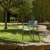 Toledo Air Green Stacking Polypropylene Commercial Outdoor Dining Chair - 8.6 lbs.
