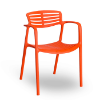 Boiler - Toledo Air Stacking Polypropylene Commercial Outdoor Dining Chair - 8.5 lbs.