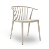Ivory - Woody Stacking Polypropylene Commercial Dining Arm Chair - 9.3 lbs.