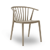 Sand - Woody Stacking Polypropylene Commercial Dining Arm Chair - 9.3 lbs.