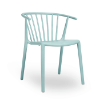 Blue Air - Woody Green Stacking Recycled Polypropylene Dining Chair with Arms - 10.2 lbs. 