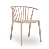 Earth Brown - Woody Green Stacking Recycled Polypropylene Dining Chair with Arms - 10.2 lbs. 