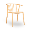 Yellow Fire - Woody Green Stacking Recycled Polypropylene Dining Chair with Arms - 10.2 lbs. 