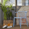 Woody Green Stacking Recycled Polypropylene Dining Chair with Arms - 10.2 lbs.