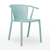 Blue Air - Woody Flat Green Commercial Polypropylene Dining Chair with Arms - 10.3 lbs. 