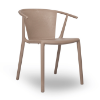 Brown Earth - Woody Flat Green Commercial Polypropylene Dining Chair with Arms - 10.3 lbs. 