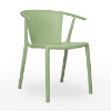Green Water - Woody Flat Green Commercial Polypropylene Dining Chair with Arms - 10.3 lbs. 