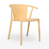 Yellow Fire - Woody Flat Green Commercial Polypropylene Dining Chair with Arms - 10.3 lbs. 