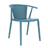 Retro Blue - Woody Flat Stacking Polypropylene Commercial Dining Armchair - 9.3 lbs. 