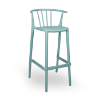 Blue Air - Woody High Green Stacking Recycled Polypropylene Outdoor Barstool - 12.7 lbs.