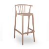 Brown Earth - Woody High Green Stacking Recycled Polypropylene Outdoor Barstool - 12.7 lbs.