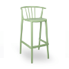 Green Water - Woody High Green Stacking Recycled Polypropylene Outdoor Barstool - 12.7 lbs.