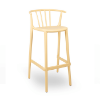 Yellow Fire - Woody High Green Stacking Recycled Polypropylene Outdoor Barstool - 12.7 lbs.