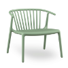 Grey Green - Woody Lounge Stacking Polypropylene Outdoor Dining Chair with Arms - 15.6 lbs.