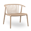 Sand - Woody Lounge Stacking Polypropylene Outdoor Dining Chair with Arms - 15.6 lbs.