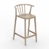 Sand - Woody Medio Stackable Polypropylene Counter Chair - 13.5 lbs.