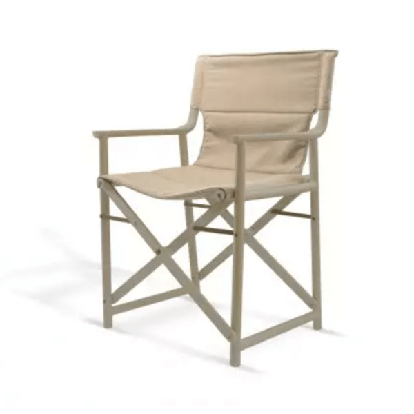 Beige_Sand - Boss Soft Padded Sling Folding Chair with Commercial Polypropylene Frame - 11 lbs.