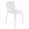 White - Gina Stacking Polypropylene Armless Dining Chair - 7.4 lbs.