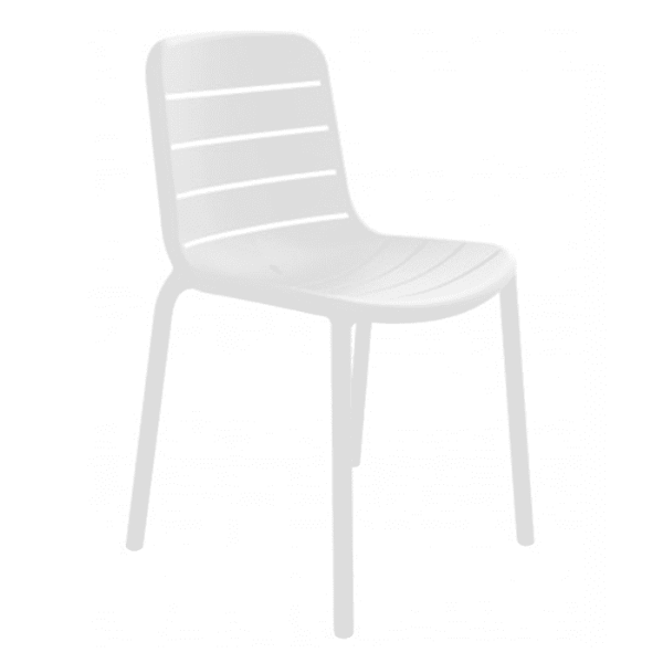 White - Gina Stacking Polypropylene Armless Dining Chair - 7.4 lbs.