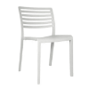 White -  - Lama Stacking Polypropylene Dining Armless Chair - 8.8 lbs.
