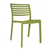 Olive Green - Lama Stacking Polypropylene Dining Armless Chair - 8.8 lbs.