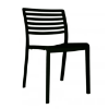 Black - Lama Stacking Polypropylene Dining Armless Chair - 8.8 lbs.