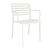 White - Lama Polypropylene Poolside Patio Armless Dining Chair