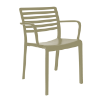 Sand - Lama Polypropylene Poolside Patio Armless Dining Chair