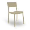 Sand - Lisboa Stacking Polypropylene Armless Chair - 7.4 lbs. 