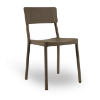 Chocolate - Lisboa Stacking Polypropylene Armless Chair - 7.4 lbs. 