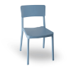 Retro Blue - Lisboa Stacking Polypropylene Armless Chair - 7.4 lbs. 