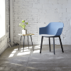 Shape Click Polypropylene Outside Dining Chair with Upholstered Seat Pad - 15.2 lbs.