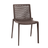 Chocolate - Netkat Stacking Polypropylene Armless Dining Chair - 7.9 lbs.
