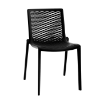 Black - Netkat Stacking Polypropylene Armless Dining Chair - 7.9 lbs.