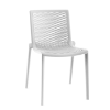 White - Netkat Stacking Polypropylene Armless Dining Chair - 7.9 lbs.