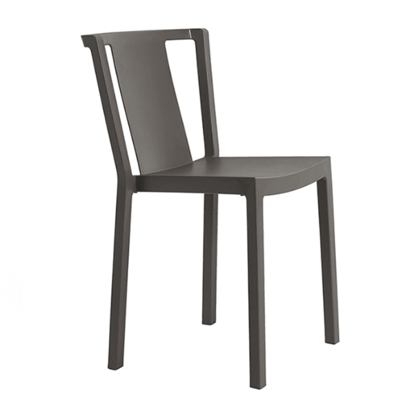Chocolate - Neutra Stacking Polypropylene Armless Dining Chair - 7.1 lbs.  