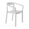 White - Peach Stacking Polypropylene Dining Chair - 9.3 lbs. 