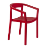 Red - Peach Stacking Polypropylene Dining Chair - 9.3 lbs. 