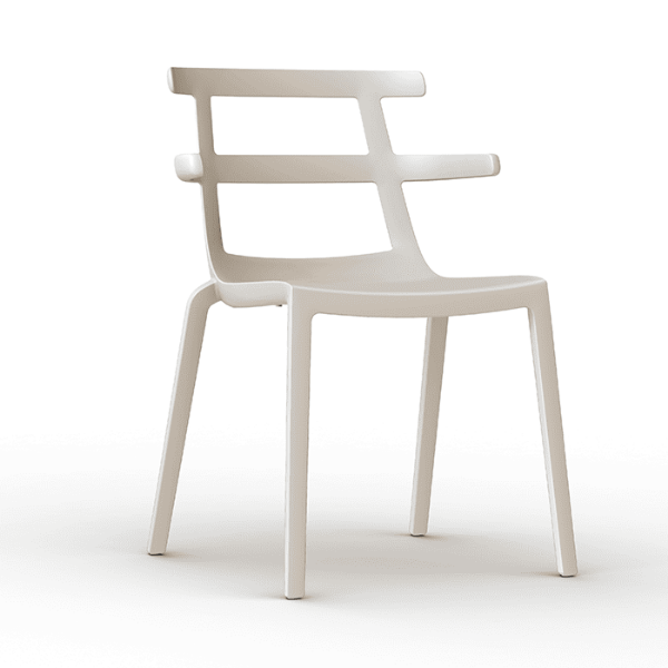 Ivory - Tokyo Stacking Polypropylene Outdoor Dining Chair - 7.9 lbs.