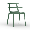 Green Grey - Tokyo Stacking Polypropylene Outdoor Dining Chair - 7.9 lbs.