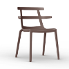 Chocolate - Tokyo Stacking Polypropylene Outdoor Dining Chair - 7.9 lbs.