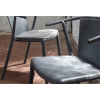 Woody Flat Polypropylene Outdoor Dining Armchair with Upholstered Seat Pad - 12.6 lbs.