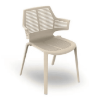 Ivory - Ikona Stacking Polypropylene Dining Chair with Arms - 8.6 lbs.
