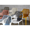 Ikona Stacking Polypropylene Dining Chair with Arms - 8.6 lbs.