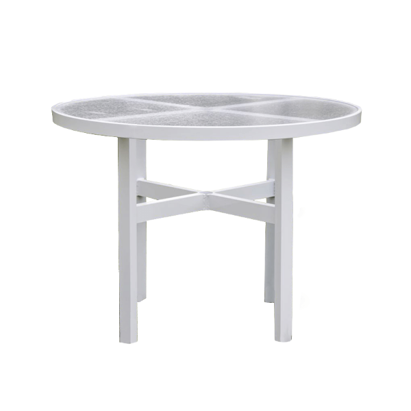 AD42 - 42" Round Dockside Acrylic Poolside Dining Table - 28 lbs.