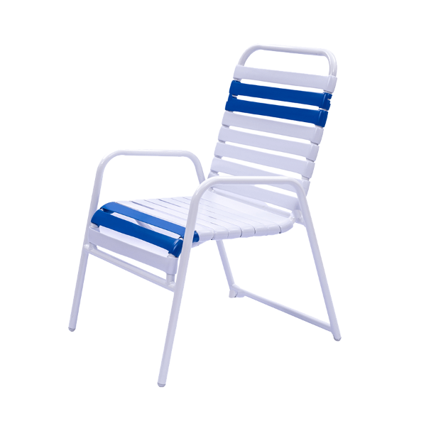 C50 - St. Maarten II Stackable Vinyl Strap Dining Patio Chair - 10 lbs.