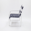 C55 - St. Maarten II Stackable Vinyl Strap Beach Dining Patio Chair with Sled Base - Side