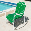 C55B - St. Maarten II Stackable Crossweave Vinyl Strap Sled Base Patio Beach Dining Chair - 13 lbs.