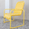 C55B - St. Maarten II Stackable Crossweave Vinyl Strap Sled Base Patio Beach Dining Chair